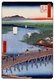 Japan: Winter: Senju Great Bridge (千住の大はし), Arakawa River. Image 100 of '103 Famous Views of Edo'. Utagawa Hiroshige (first published 1856–59)