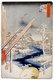Japan: Winter: The Fukagawa Lumberyards (深川木場). Image 106 of '100 Famous Views of Edo'. Utagawa Hiroshige (first published 1856–59)