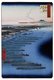 Japan: Winter: Minami Shinagawa and Samezu Coast (南品川鮫洲海岸); Edo Bay, Kaian-ji temple, Mount Tsukuba. Image 109 of '100 Famous Views of Edo'. Utagawa Hiroshige (first published 1856–59)